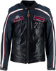 Helstons Formula Sport waterdichte motorfiets lederen jas,  zwart-blauw,  afmeting M voor man