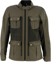 Helstons Forward Air waterprrof Motorfiets textiel jas,  groen-bruin,  afmeting S voor man