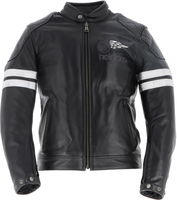 Helstons Jake Speed Motorfiets lederen jas,  zwart,  afmeting L voor man