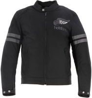 Helstons Jake Speed waterdichte motorfiets textiel jas,  zwart,  afmeting M voor man