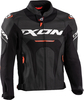 Ixon Jackal JKT Motorfiets lederen jas,  zwart-wit-rood,  afmeting S