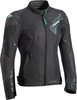 Ixon Luthor Dames motorfiets textiel jas,  zwart-blauw,  afmeting S voor vrouw