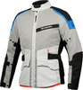 Ixon M-Njord Motorfiets textiel jas,  grijs-blauw,  afmeting XL voor man