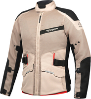 Ixon M-Njord Motorfiets textiel jas,  zwart-beige,  afmeting XL voor man
