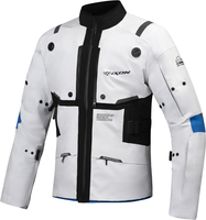 Ixon M-Skeid Motorfiets textiel jas,  grijs-blauw,  afmeting XL voor man