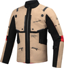 Ixon M-Skeid Motorfiets textiel jas,  zwart-beige,  afmeting 3XL voor man