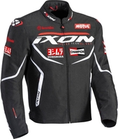 Ixon Matrix Evo Motorfiets textiel jas,  zwart-wit-rood,  afmeting L