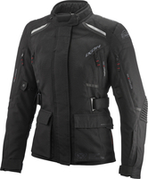 Ixon Midgard Waterdichte dames motorfiets textiel jas,  zwart,  afmeting L voor vrouw
