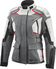 Ixon Midgard Waterdichte dames motorfiets textiel jas,  zwart-grijs-rood,  afmeting 2XL voor vrouw