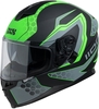 IXS 1100 2.2 Helm,  zwart-groen,  afmeting XL