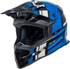 IXS 361 2.3 Motorcross helm,  zwart-blauw,  afmeting 2XL