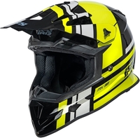 IXS 361 2.3 Motorcross helm,  zwart-geel,  afmeting 2XL