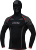 IXS 365 Functioneel shirt met capuchon,  zwart-grijs,  afmeting 3XL 4XL