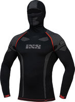 IXS 365 Functioneel shirt met capuchon,  zwart-grijs,  afmeting 3XL 4XL
