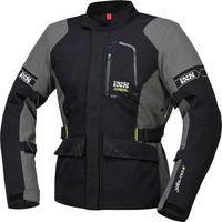 IXS Laminat ST-Plus Motorfiets textiel jas,  zwart-grijs,  afmeting 5XL voor man