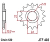 JT SPROCKETS Tandwiel 16 tanden standaard staal niet 520 type 402