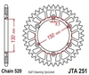 JT SPROCKETS Ultralichte aluminium kroon 251 - 520
