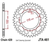 JT SPROCKETS Ultralichte anti-modder aluminium kroon 461 - 420