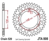 JT SPROCKETS Ultralichte anti-modder aluminium kroon 808 - 520
