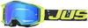 Just1 Iris Leopard Motocross bril Blauw Geel Eén maat