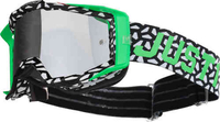 Just1 Iris Mask Motocross Bril Wit Groen Eén maat