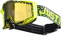 Just1 Iris Mask Motocross Bril Zwart Groen Geel Eén maat