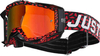 Just1 Iris Mask Motocross Bril Zwart Wit Rood Eén maat