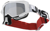 Just1 Iris Retro Motocross bril,  wit-rood