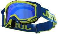 Just1 Iris Track Motocross Bril Blauw Geel Eén maat
