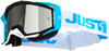Just1 Iris Track Motocross Bril,  wit-blauw