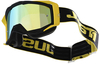 Just1 Iris Track Motocross Bril,  zwart-geel