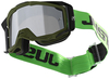 Just1 Iris Track Motocross Bril,  zwart-groen