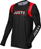 Just1 J-Flex Aria Motorcross Jersey,  zwart-rood,  afmeting XL