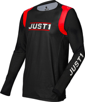 Just1 J-Flex Aria Motorcross Jersey,  zwart-rood,  afmeting XL