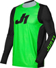Just1 J-Flex Jeugd Motocross Jersey Zwart Groen XL