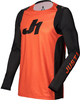 Just1 J-Flex Jeugd Motocross Jersey,  zwart-oranje,  afmeting XS