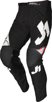 Just1 J-Flex Jeugd motorcross broek,  zwart-wit,  afmeting 44