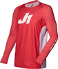 Just1 J-Flex Motorcross Jersey,  wit-rood,  afmeting XL