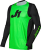 Just1 J-Flex Motorcross Jersey,  zwart-groen,  afmeting 2XL