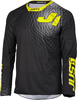Just1 J-Force Lighthouse Motorcross Jersey,  zwart-geel,  afmeting 2XL