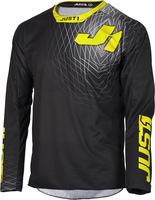 Just1 J-Force Lighthouse Motorcross Jersey,  zwart-geel,  afmeting 2XL