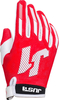 Just1 J-Force X Jeugd Motocross handschoenen,  wit-rood,  afmeting L