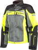 Klim Avalon Air Dames motorfiets textiel jas,  grijs-geel,  afmeting L voor vrouw