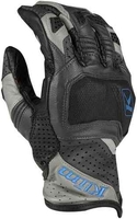 Klim Badlands Aero Pro S Motorfiets handschoenen Grijs Blauw XL