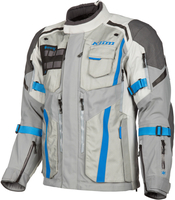 Klim Badlands Pro 2023 Motorfiets Textiel Jas,  grijs-blauw,  afmeting M
