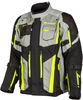 Klim Badlands Pro 2023 Motorfiets Textiel Jas,  zwart-grijs-geel,  afmeting XL