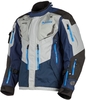 Klim Badlands Pro Motorfiets textiel jas,  grijs-blauw,  afmeting 3XL
