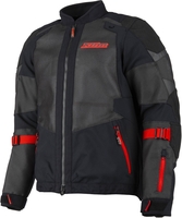 Klim Baja S4 2025 Enduro Mesh Motorfiets textiel jas,  zwart-rood,  afmeting L voor man