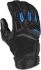 Klim Baja S4 geperforeerde motorfiets handschoenen Zwart Blauw S