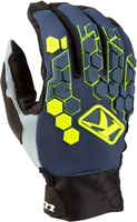 Klim Dakar Motorcross handschoenen,  blauw,  afmeting S voor man